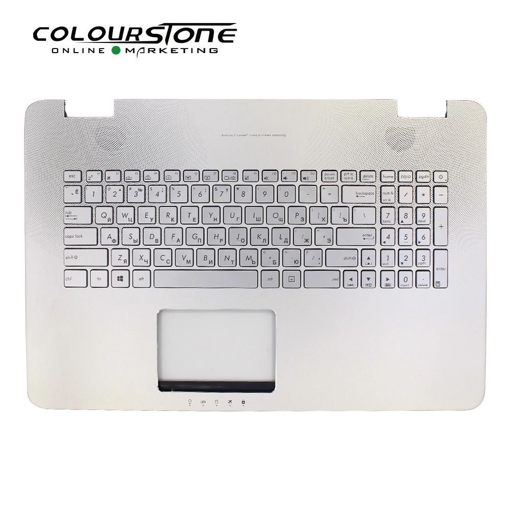 N751 RU Laptop keyboard for  N751  Keyboard with Silver C cover with backlit touchpad notebook keyboard