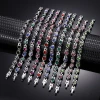 Natural Gemstone Adjustable Magnetic Bracelet Wholesale Luxury Silver Crystal Women Stainless Steel Jewelry Bracelets