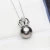 Import Natural Tahitian Black Pearl necklace 925 sterling silver jewelry the crown Necklace accessories women real pearl jewelry from China