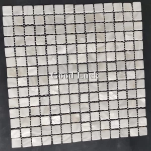 Nature White Mother of Pear Shell 25mm Square Mosaic Tile for home decoration