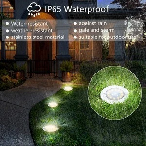 New 12 Led solar garden disk light IP67 waterproof solar lawn deck light warm white outdoor solar ground light for pathway,patio