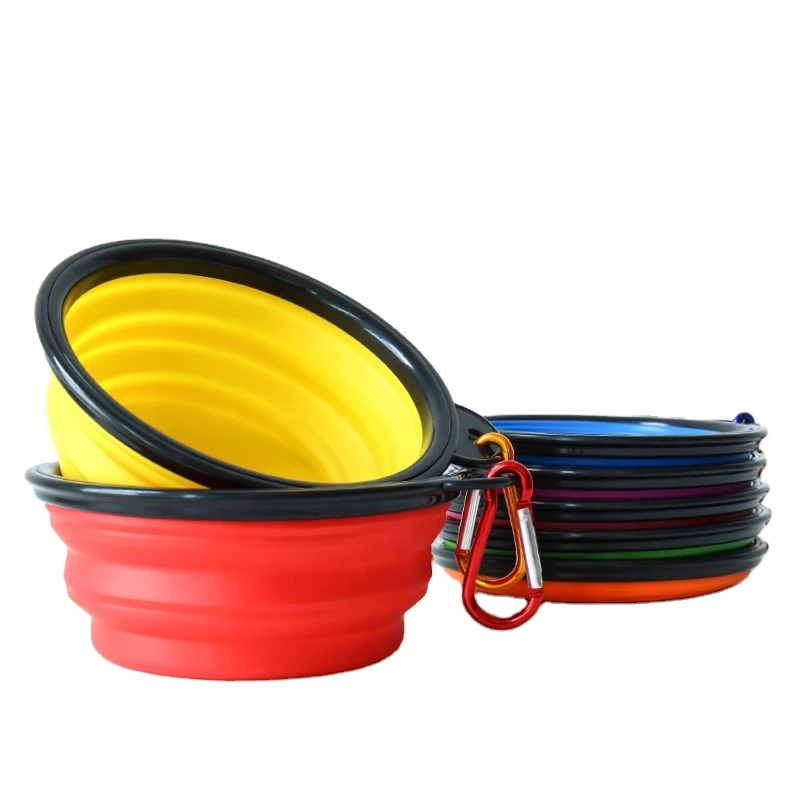 New Design 350ml Foldable Food And Water Feeding Bowls Silicone Pet Bowl