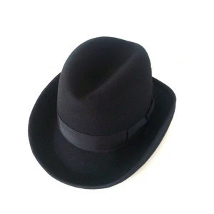 New Design fashion wide brim felt fedora paper panama hat QHAT-5501
