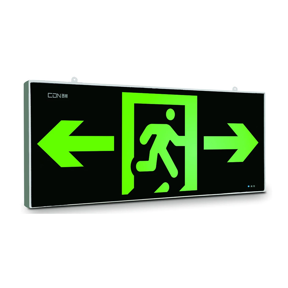 New Designed Green Emergency Running Left Right Black Exit Sign Light