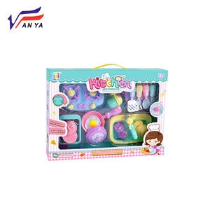 New Hot  Macarons Tableware baby kitchen toys set Wash basin gas stove pretend play game plastic preschool kids toy  for girls