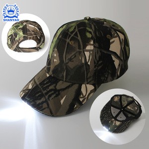 New Luminous LED Fishing Hats Hunting Camouflage Caps for Hunting&amp;Fishing etc Sports Events at Night or Promotional Gifts