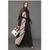 New model abaya in Dubai fancy Kaftans Islamic clothing women traditional Islamic clothing front open Lace Abaya Muslim dress