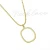 Import New Simple INS Jewelry Gold Round Stainless Steel Necklace Wholesale Clavicle Chain Round Ring Pendant Necklaces from China