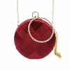 New Style Luxury Designer Fashion Tassel Women Handbags Silk Handbag Evening Clutch Bags