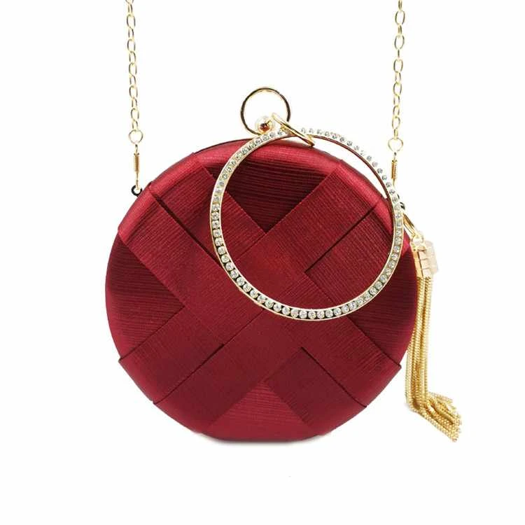 New Style Luxury Designer Fashion Tassel Women Handbags Silk Handbag Evening Clutch Bags