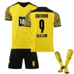 new style soccer jersey kits 2122 yellow football jersey adult with socks