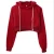 Import New Women Plain Hoodies Crop Top Solid Color Long Sleeve Ladies Hooded Pullover Summer Autumn Fashion Girl Sweatshirts Clothing from China