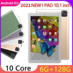 Newest 10.1inch Tablet PC with three cameras HD Screen 4G Dual SIM Android System 6GB RAM 128GB ROM Call Tablet