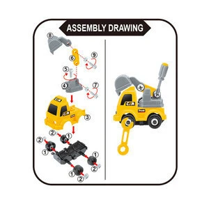 newest educational detachable assembly truck   take apart construction truck toy for kids
