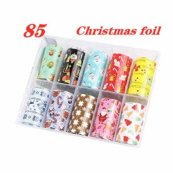 NO.HD85 Christmas foil 2020factory 10 colors 4*100cm   fashion & popular nail art foil nail art sticker  nail foil