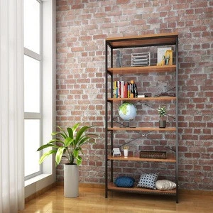 Nordic Book Case Floor Stand Bookshelf Cubby Bookcase Wooden Partition Storage File Magazine Rack