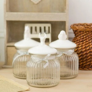 Nordic ceramic glass jars Sealed cans Kitchen storage bottle cans of spices Gift