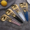 Nordic Style Stainless Steel Knife And Fork Spoon 304 Stainless Steel Tableware Set