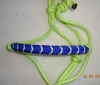 Nylon Rope Halter Green with braided Noseband