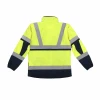 OEM custom hi vis safety softshell jacket polyester fabric 600D oxford cargo jacket with detachable sleeves