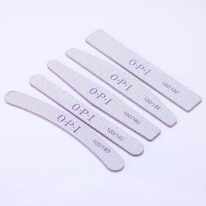 OEM custom printed logo nail file and buffer disposable zebra nail file 100 180 grit double sided nail files