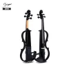 OEM wholesaler price 4/4 Full Size student silent solid wood built-in pickup electric violin