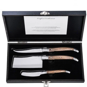 Olive Wood Handle Laguiole Cheese Knife set
