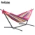 Import Outdoor Camping Portable Hammock Brazilian Beach canvas material Folding Hammock with steel stand set with outer bag from China