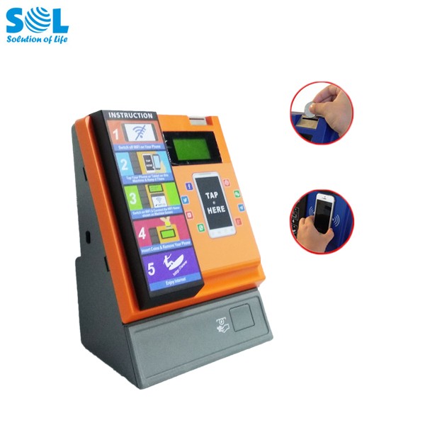 Outdoor Coin Operated Self-Service Automatic WiFi Vending Machine