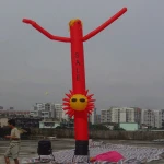 Outdoor event advertising decoration mini inflatable air tube man with blower
