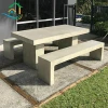 Outdoor patio concrete bench