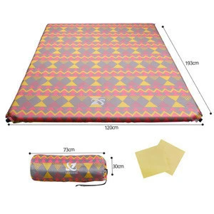 Outdoor PVC Automatic Bed Double Sleeping Pad Camping Air Mat
