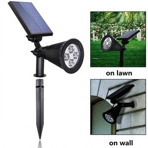Outdoor solar lawn lights courtyard LED garden landscape spotlights wall lights decorative colored lights Dark and always bright