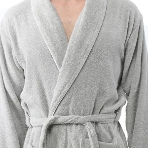 OYA HOME Unisex Long Terry Shawl Collar, Spa Robe for Women and Men, Unisex