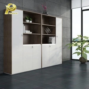 PENGPAI Manufactory hot sale fashionable and simple luxury modern bookcase office wood filing cabinet