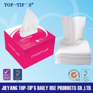 Personal care facial tissue 100pcs per box cotton tissue comfortable