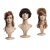 Import plastic PE head make up realistic mannequin head with shoulder PVC from China