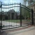 Import Plastic spraying zinc steel fence double beam type privacy and security Wrought iron fence from China