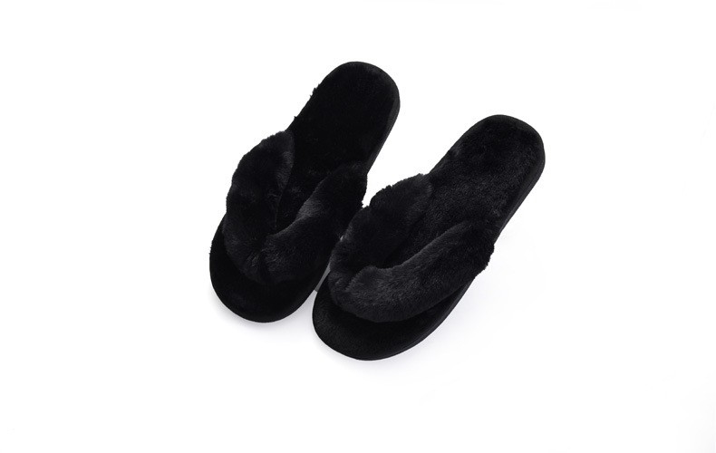 Plush flip flops for women leisure Comfortable slippers for women with toes luxury bed slippers furry for women