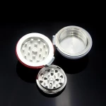 Pokemon go herb grinders in red color 53mm 3parts red ball tobacco grinders