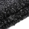 Polyester designer black rose 3d flower ribbon taffeta cord embroidery tulle fabric embroidered ST-1146