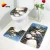Import Polyester Fabric Waterproof Customize Printing Bathroom Mat Set With Shower Curtain from China