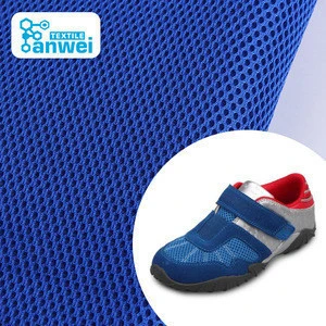 Polyester Microfiber Sports Wear Sandwich Air Mesh Fabric Blue Polyester Mesh Fabric For Sports Shoes
