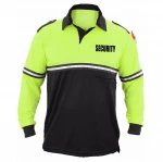 100% Polyester Two Tone Bike Patrol Long Sleeve Security Shirt Custom Police Polo Shirts With Pockets