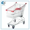 Popular 180L chrome metal supermarket shopping trolley cart