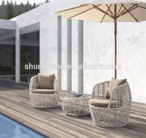 Popular design outdoor furniture PE rattan dining sets garden wicker chair
