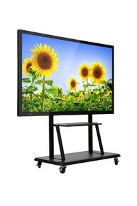 Portable 65 inch all in one interactive whiteboard with touch screen for school teaching and office