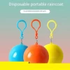 Portable Disposable Raincoat Compressed Spherical Pocket Ball Outdoor Men And Women Adult Travel Drifting Can Hang Rain Poncho