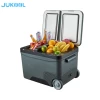 Portable trolley 45L dual room cooling freezing separated car refrigerator freezer 12V