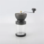 Pp+finished Manual Coffee Grinder Coffee Bean Mill Stainless Steel Burr Grinders (flat Wheel) Free Spare Parts Wooden Base 1200